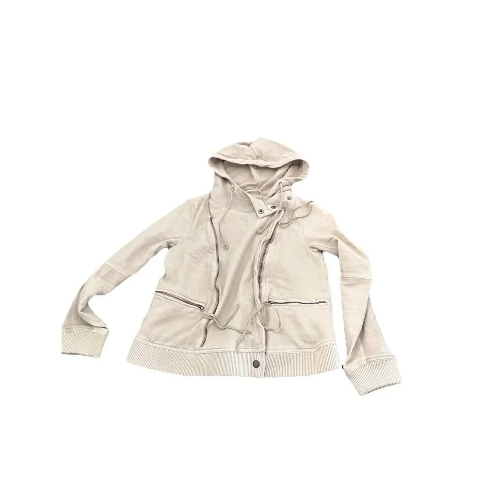 Free People We The Free Carmen Moto Jacket Top Hoodie Zip Up Solid Small